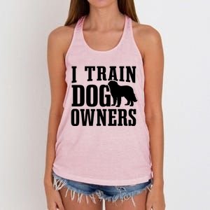 Dog Trainer I Train Dog Owners Dog Training Great Gift Women's Knotted Racerback Tank