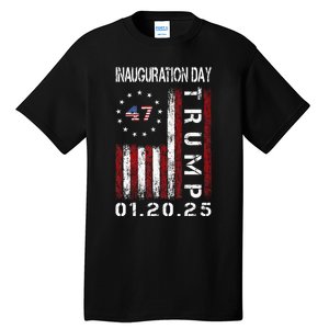 Donald Trump Inauguration Day 2025 47th President Usa Flag Tall T-Shirt