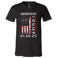 Donald Trump Inauguration Day 2025 47th President Usa Flag V-Neck T-Shirt