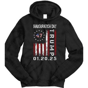 Donald Trump Inauguration Day 2025 47th President Usa Flag Tie Dye Hoodie