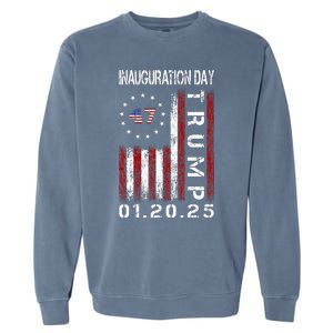 Donald Trump Inauguration Day 2025 47th President Usa Flag Garment-Dyed Sweatshirt