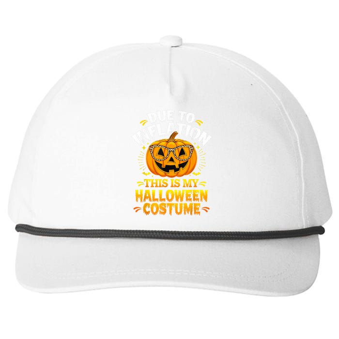 Due To Inflation This Is My Halloween Custome Pumpkin Funny Snapback Five-Panel Rope Hat