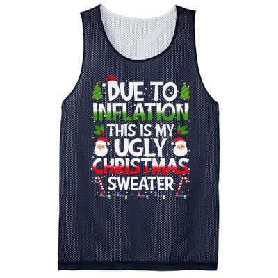 Due To Inflation This Is My Ugly Sweater Family Christmas Mesh Reversible Basketball Jersey Tank