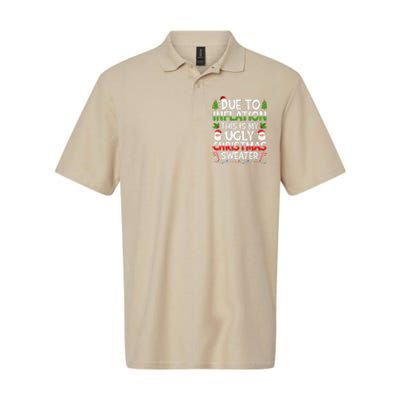 Due To Inflation This Is My Ugly Sweater Family Christmas Softstyle Adult Sport Polo