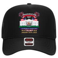 Donald Trump Inauguration Day 2025 47th President 47 Us Flag High Crown Mesh Back Trucker Hat