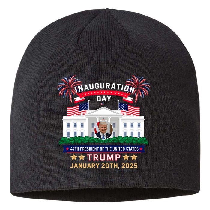 Donald Trump Inauguration Day 2025 47th President 47 Us Flag Sustainable Beanie