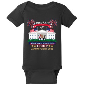 Donald Trump Inauguration Day 2025 47th President 47 Us Flag Baby Bodysuit