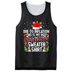 Due To Inflation This Is My Ugly Sweater For Christmas Xmas Mesh Reversible Basketball Jersey Tank