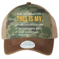 Due To Inflation This Is My Christmas Costume Funny Legacy Tie Dye Trucker Hat