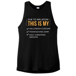 Due To Inflation This Is My Christmas Costume Funny Ladies PosiCharge Tri-Blend Wicking Tank