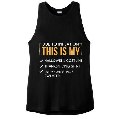 Due To Inflation This Is My Christmas Costume Funny Ladies PosiCharge Tri-Blend Wicking Tank