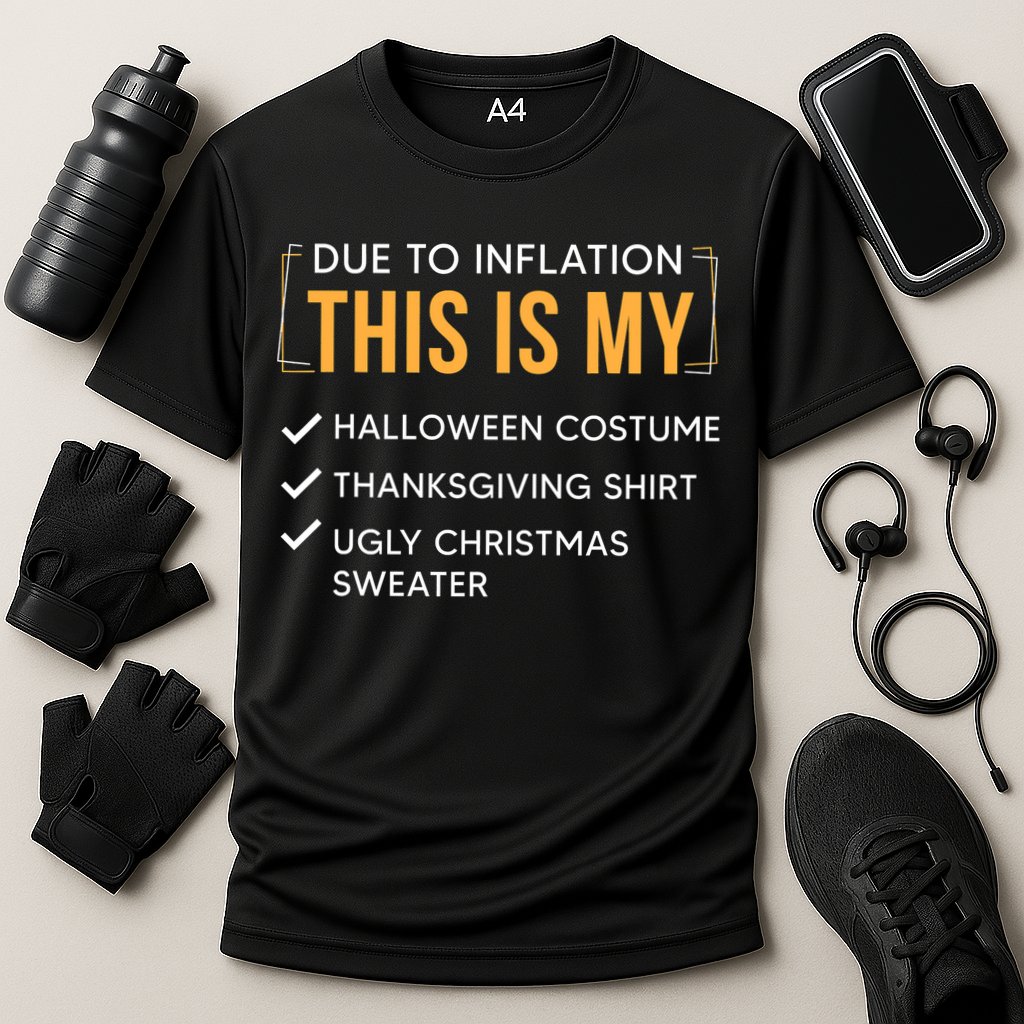 Due To Inflation This Is My Christmas Costume Funny Performance Shirt