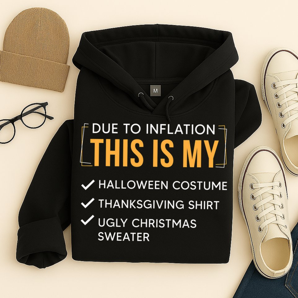 Due To Inflation This Is My Christmas Costume Funny Hoodie