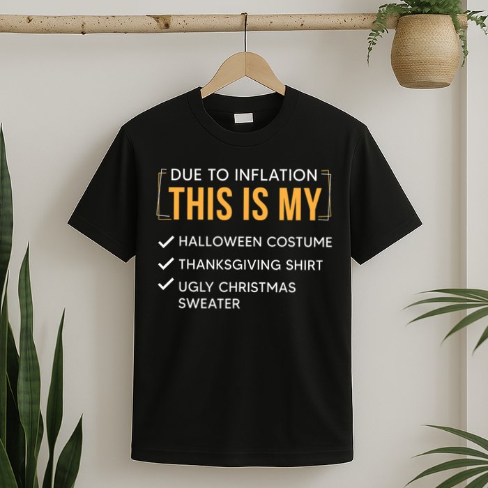 Due To Inflation This Is My Christmas Costume Funny T-Shirt
