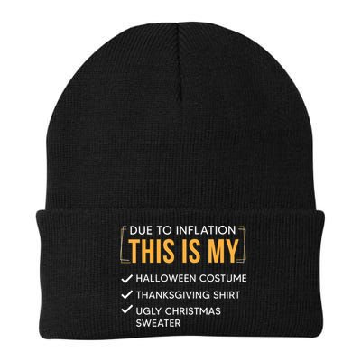 Due To Inflation This Is My Christmas Costume Funny Beanie