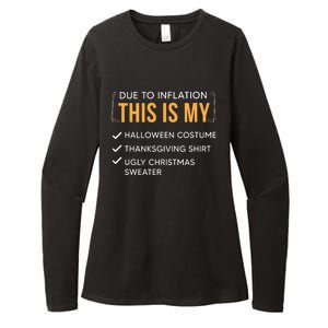 Due To Inflation This Is My Christmas Costume Funny Womens CVC Long Sleeve Shirt