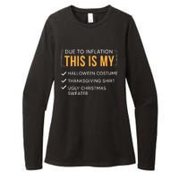 Due To Inflation This Is My Christmas Costume Funny Womens CVC Long Sleeve Shirt