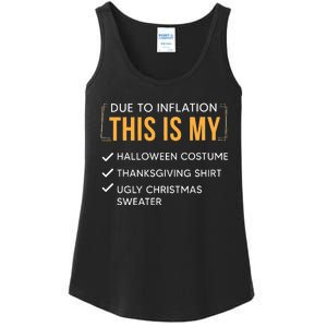 Due To Inflation This Is My Christmas Costume Funny Ladies Essential Tank