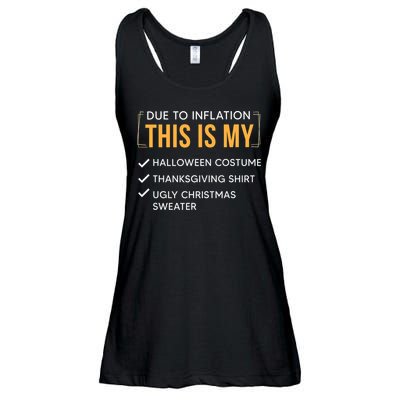 Due To Inflation This Is My Christmas Costume Funny Ladies Essential Flowy Tank
