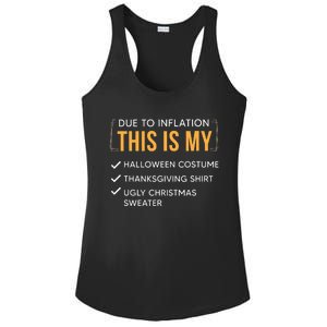 Due To Inflation This Is My Christmas Costume Funny Ladies PosiCharge Competitor Racerback Tank