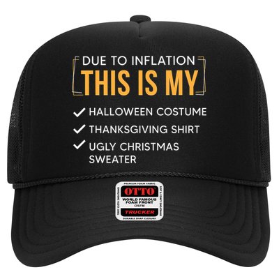 Due To Inflation This Is My Christmas Costume Funny Trucker Hat