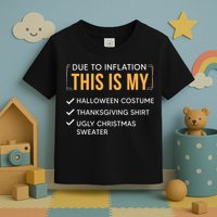 Due To Inflation This Is My Christmas Costume Funny Toddler T-Shirt