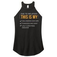 Due To Inflation This Is My Christmas Costume Funny Women's Perfect Tri Rocker Tank