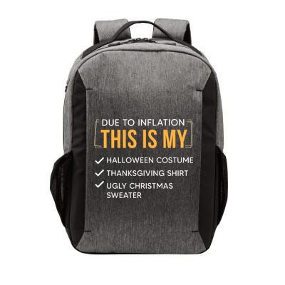 Due To Inflation This Is My Christmas Costume Funny Vector Backpack