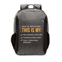 Due To Inflation This Is My Christmas Costume Funny Vector Backpack
