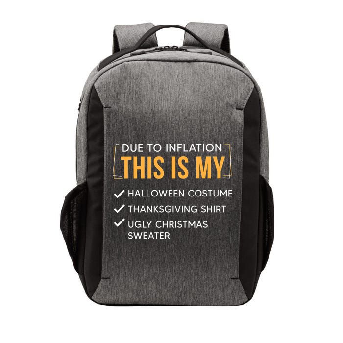 Due To Inflation This Is My Christmas Costume Funny Vector Backpack