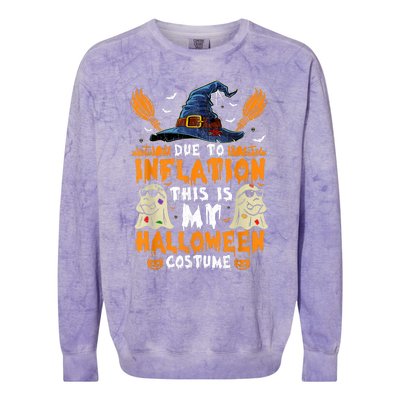 Due To Inflation This Is My Halloween Costume Colorblast Crewneck Sweatshirt