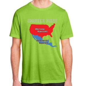 Donald Trump Illegal Build The Wall America First Adult ChromaSoft Performance T-Shirt