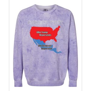 Donald Trump Illegal Build The Wall America First Colorblast Crewneck Sweatshirt