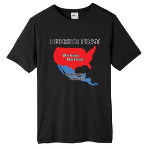 Donald Trump Illegal Build The Wall America First Tall Fusion ChromaSoft Performance T-Shirt