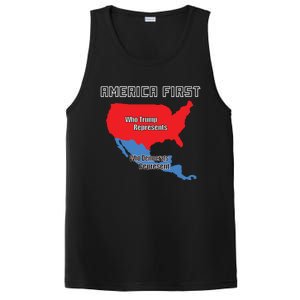 Donald Trump Illegal Build The Wall America First PosiCharge Competitor Tank