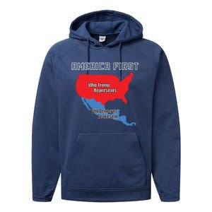 Donald Trump Illegal Build The Wall America First Performance Fleece Hoodie