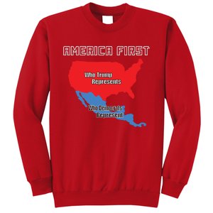 Donald Trump Illegal Build The Wall America First Sweatshirt