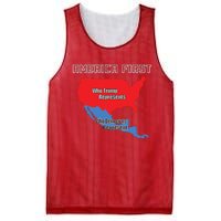 Donald Trump Illegal Build The Wall America First Mesh Reversible Basketball Jersey Tank