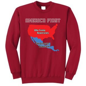 Donald Trump Illegal Build The Wall America First Tall Sweatshirt