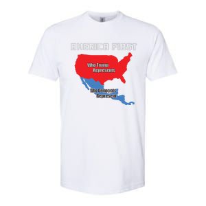 Donald Trump Illegal Build The Wall America First Softstyle CVC T-Shirt