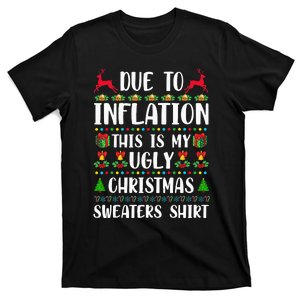 Due to Inflation Ugly Christmas Sweaters Family Matching T-Shirt