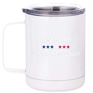 Donald Trump Inauguration 2025 Taking America Back Gift 12 oz Stainless Steel Tumbler Cup