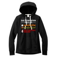 Due To Inflation This Is My Halloween Thanksgiving Ugly Christmas Women's Fleece Hoodie