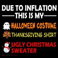 Due To Inflation This Is My Halloween Thanksgiving Ugly Christmas Poster