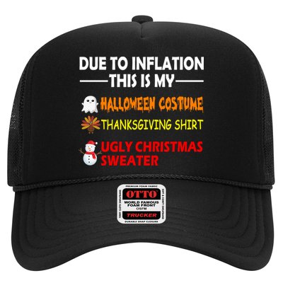Due To Inflation This Is My Halloween Thanksgiving Ugly Christmas Trucker Hat