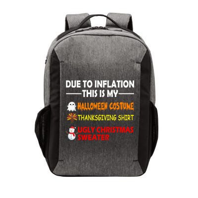Due To Inflation This Is My Halloween Thanksgiving Ugly Christmas Vector Backpack