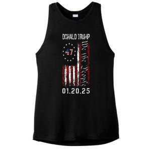 Donald Trump Inauguration Day 2025 47th President Usa Flag Ladies PosiCharge Tri-Blend Wicking Tank