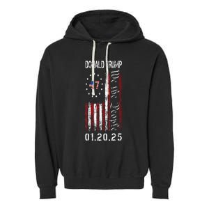 Donald Trump Inauguration Day 2025 47th President Usa Flag Garment-Dyed Fleece Hoodie