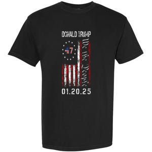 Donald Trump Inauguration Day 2025 47th President Usa Flag Garment-Dyed Heavyweight T-Shirt