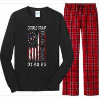 Donald Trump Inauguration Day 2025 47th President Usa Flag Long Sleeve Pajama Set